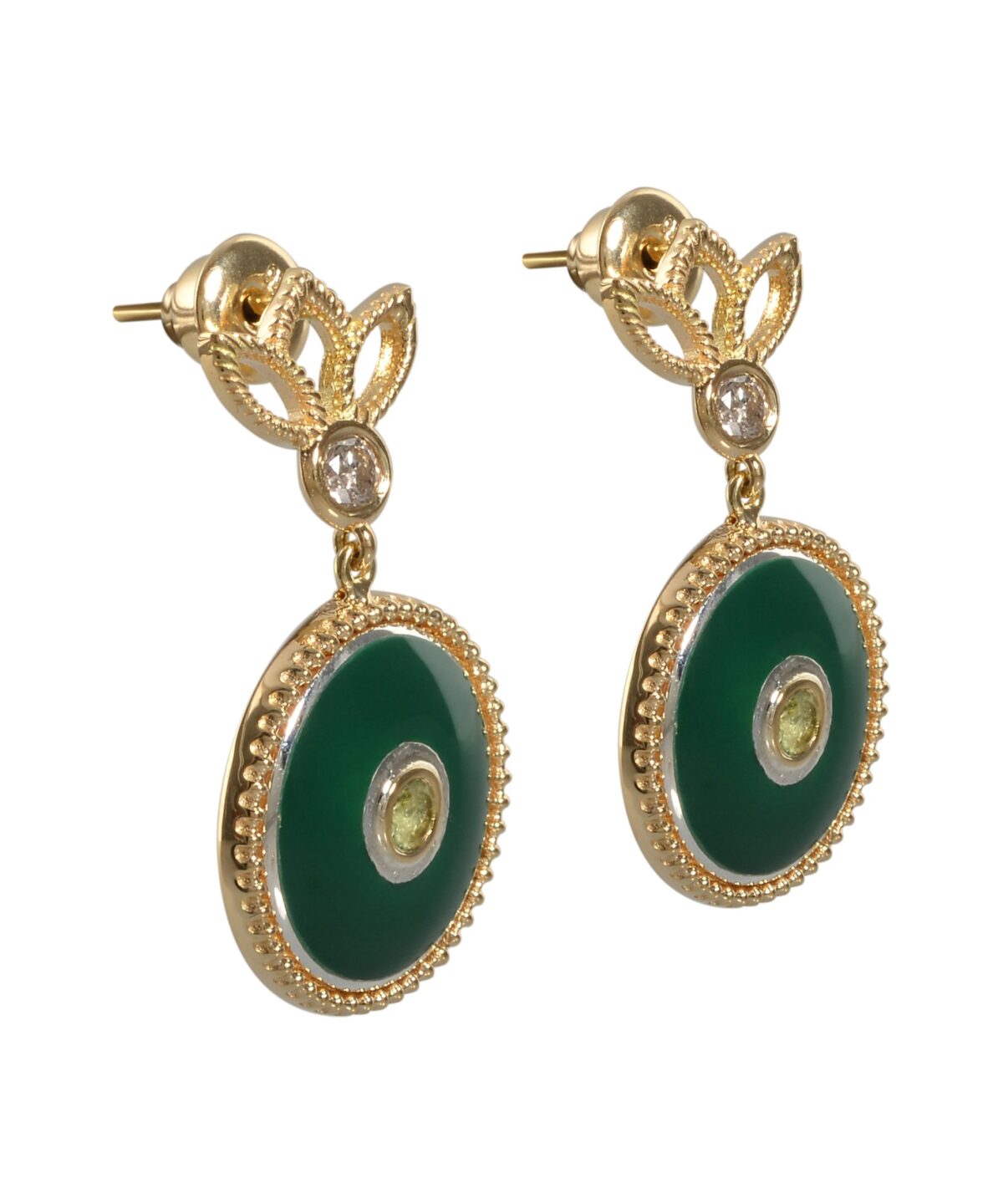 İnanna Yeşil Mineli Küpe