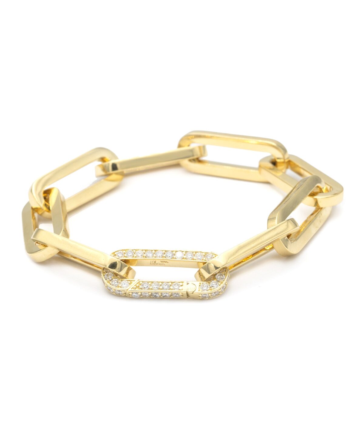 Oval Köşeli Taşlı Bilezik