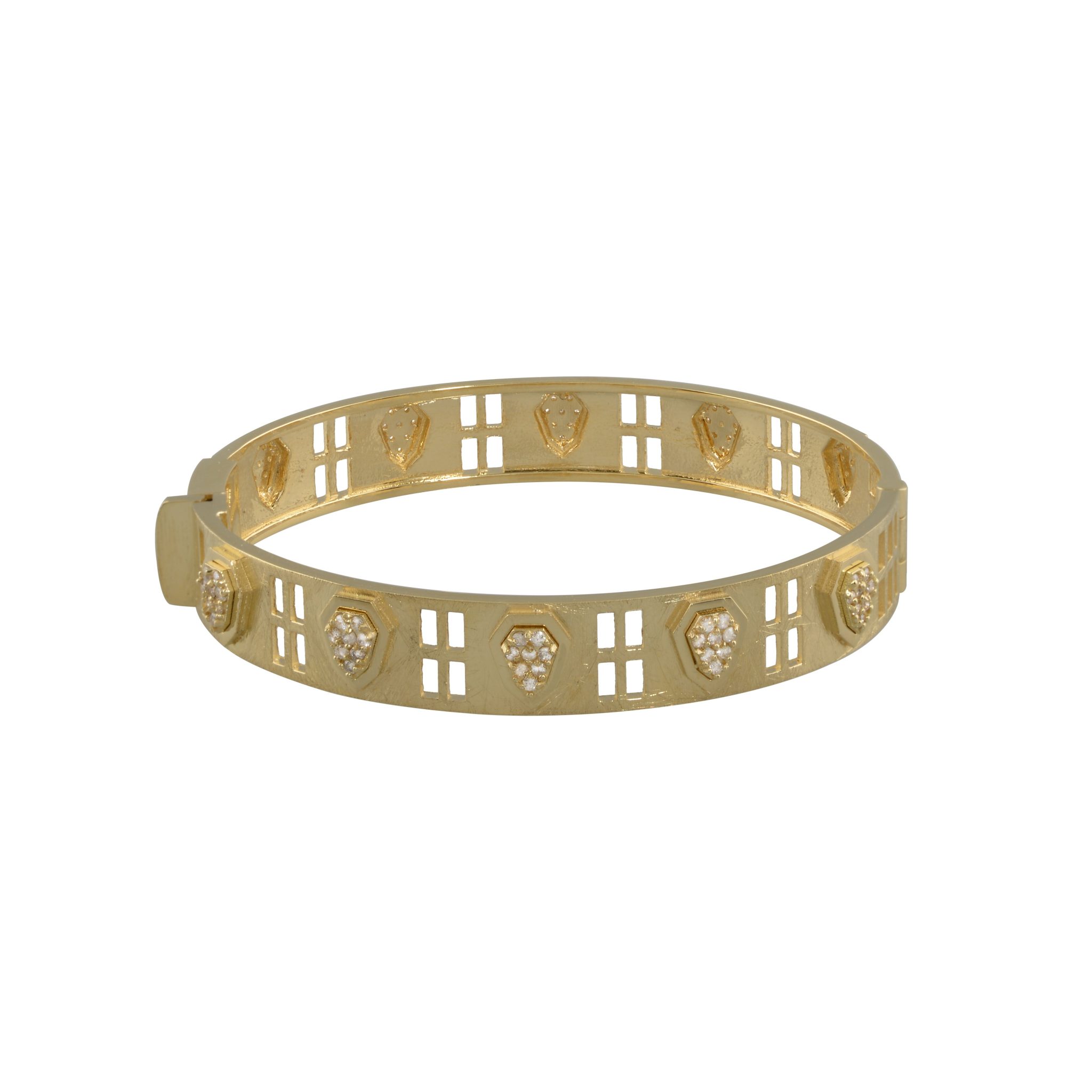 Polygonos Sarı Büyük Üniteli Bilezik