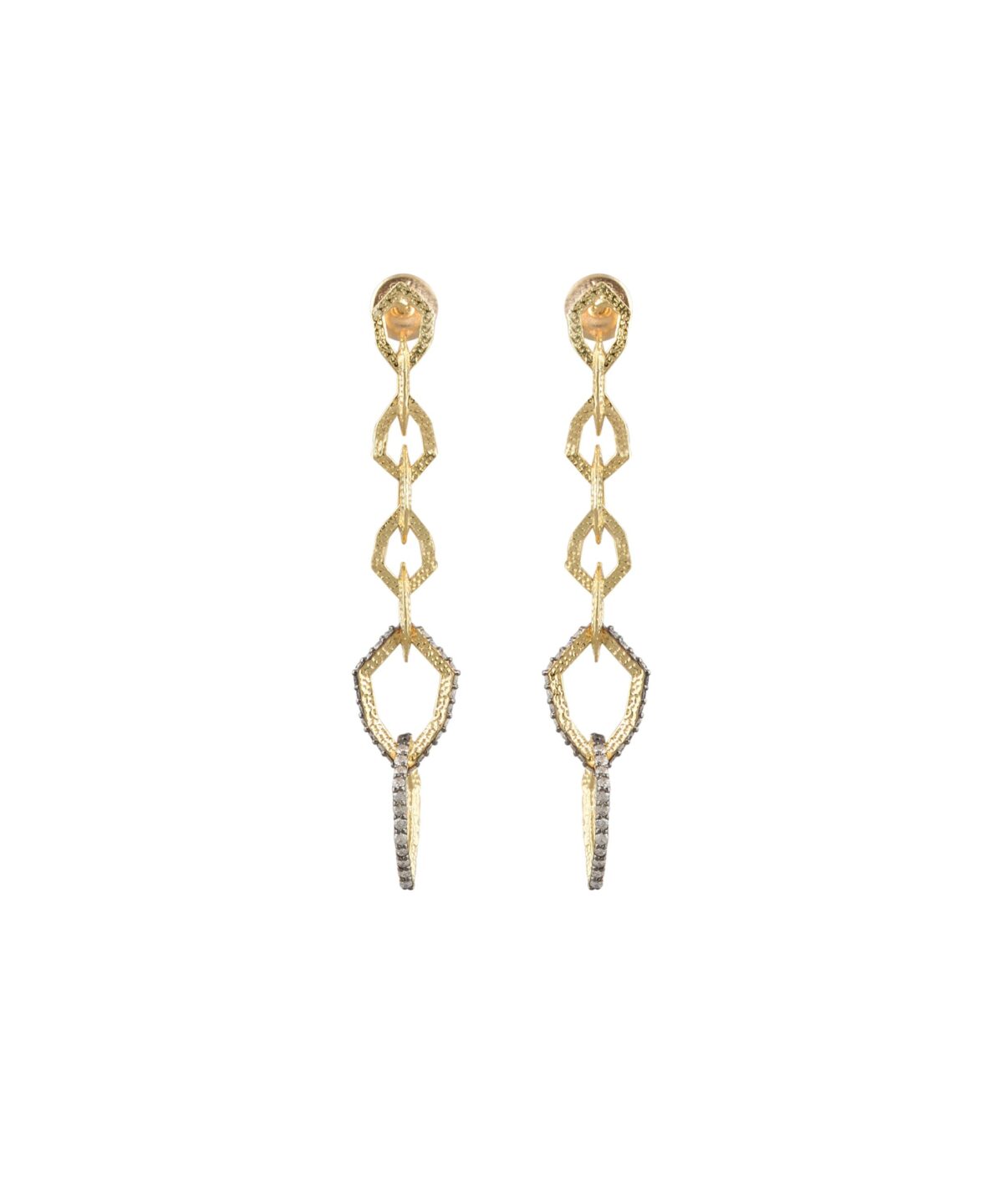 Polygonos Zincir Sarı Küpe