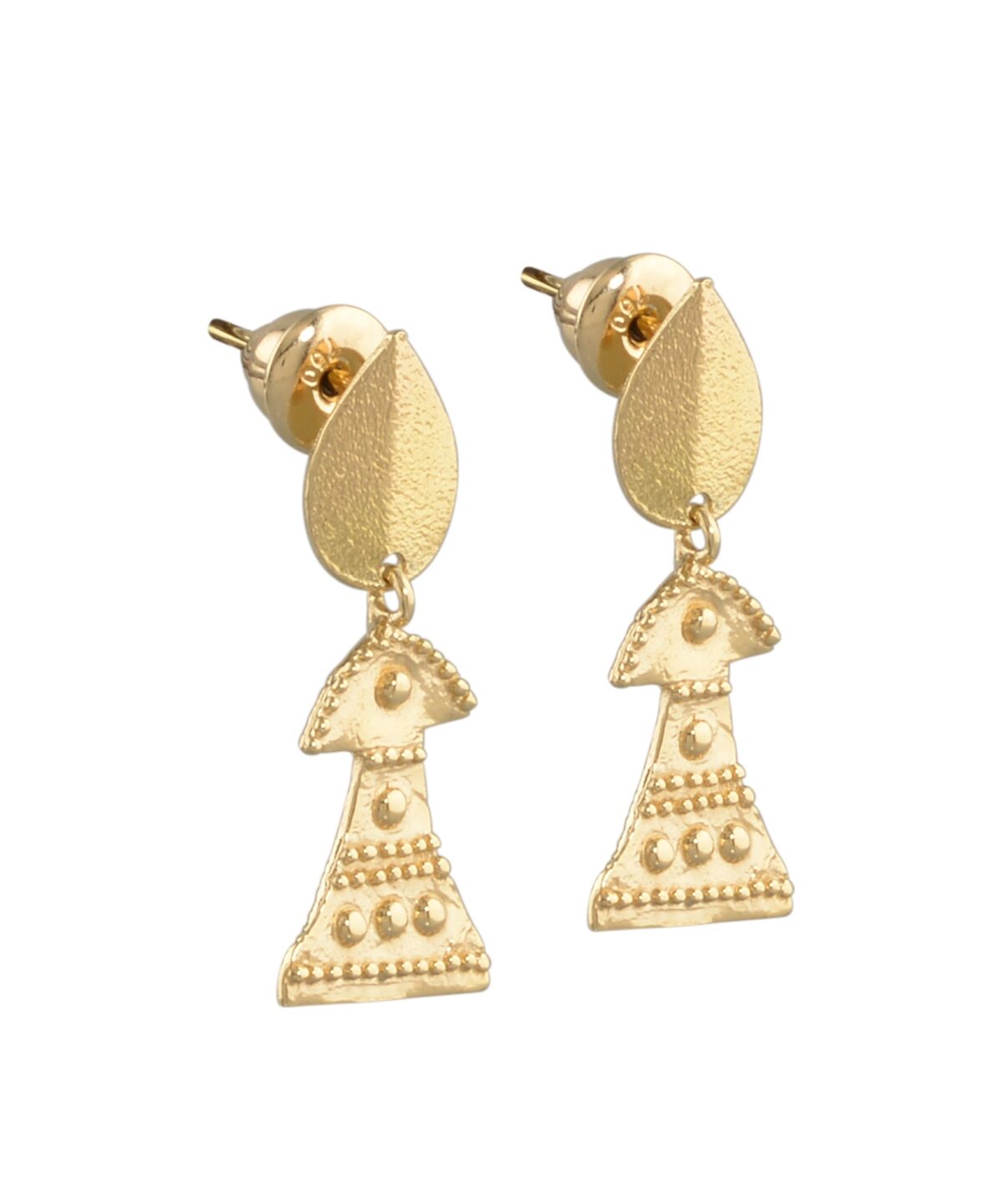 Yaprak Pul İdol Kısa Küpe