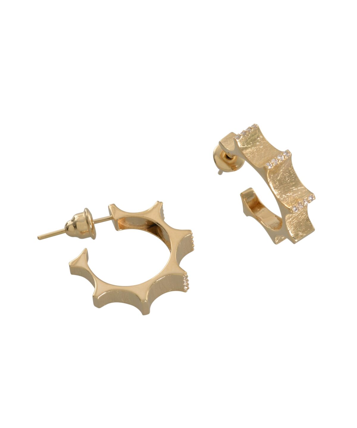 Ark Halka Sarı Küpe